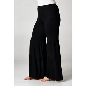 New! Ruffle Palazzo Pants Plus Size in 3 Colors